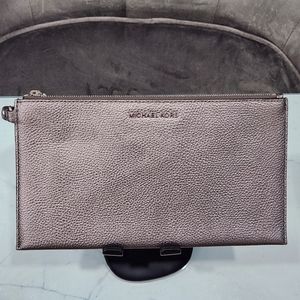 Michael Kors Jet Set Travel Pouch Gunmetal Gray Pouch Wristlet